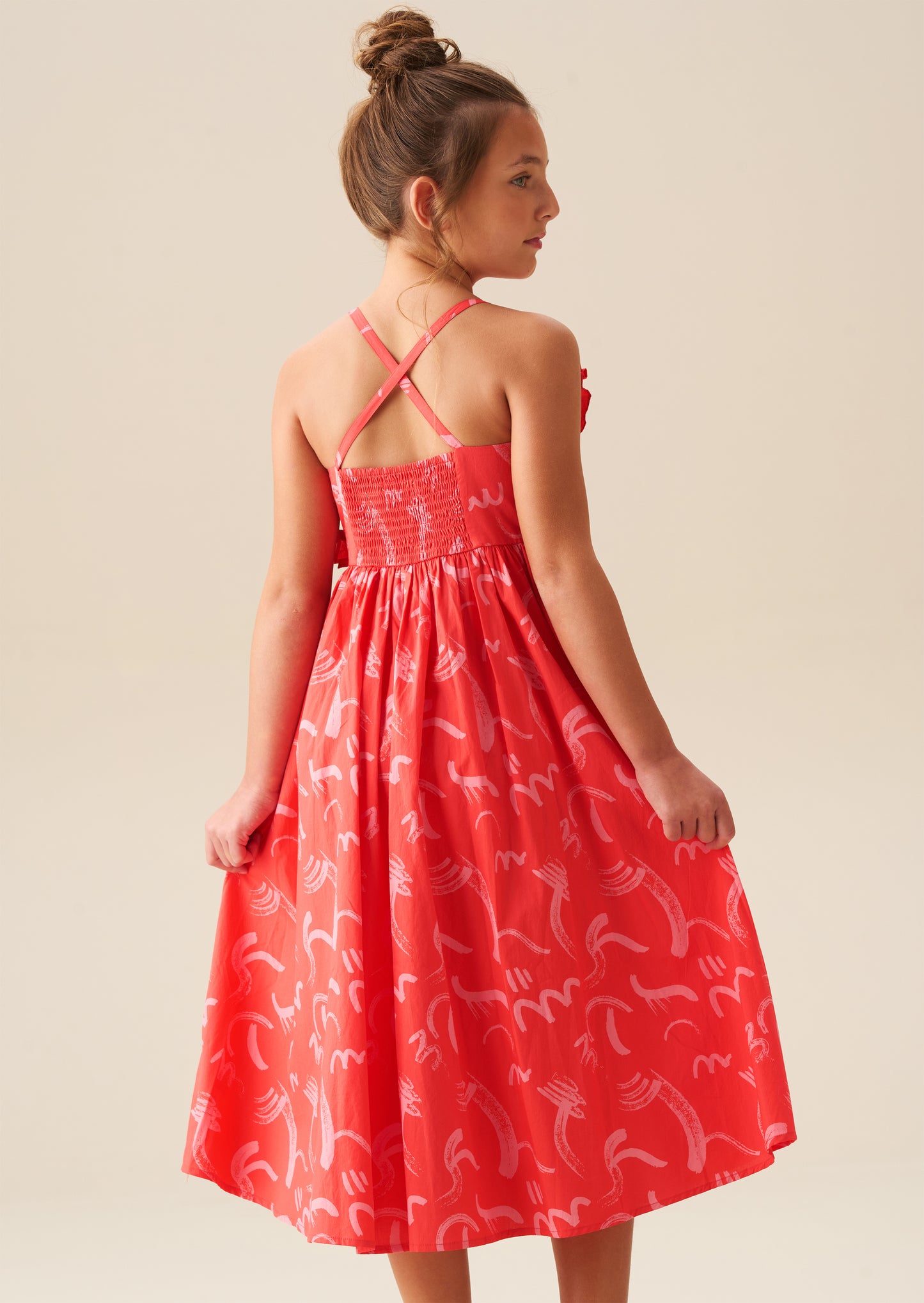 Evie Print Frill Swing Dress