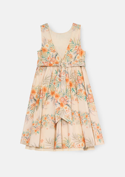 Primrose Print Stripe Sash Waist Dress