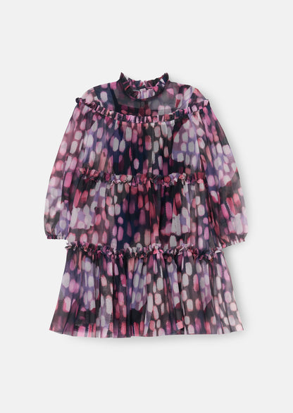 Cara Printed Swing Mesh Dress