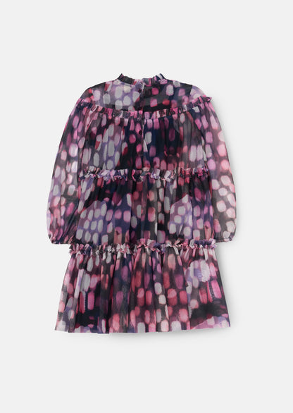 Cara Printed Swing Mesh Dress