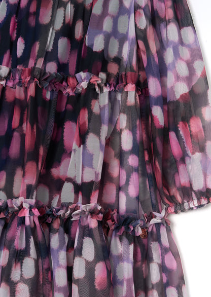 Cara Printed Swing Mesh Dress