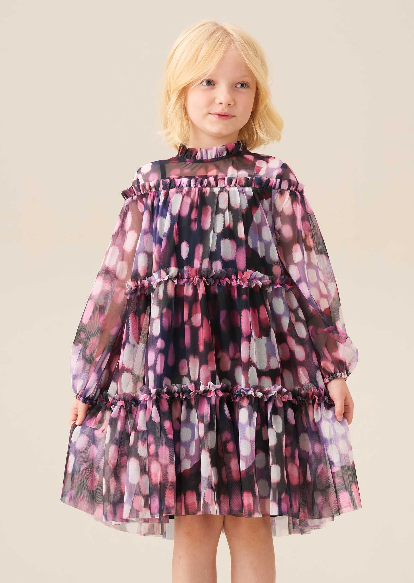 Cara Printed Swing Mesh Dress
