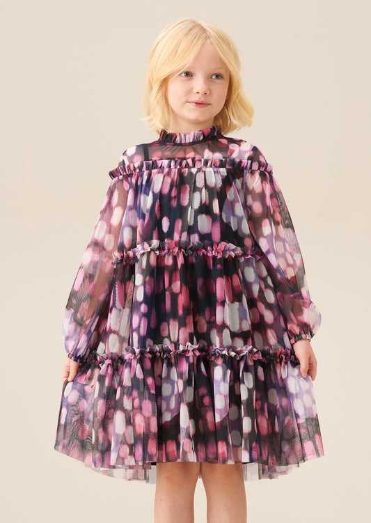 Cara Printed Swing Mesh Dress
