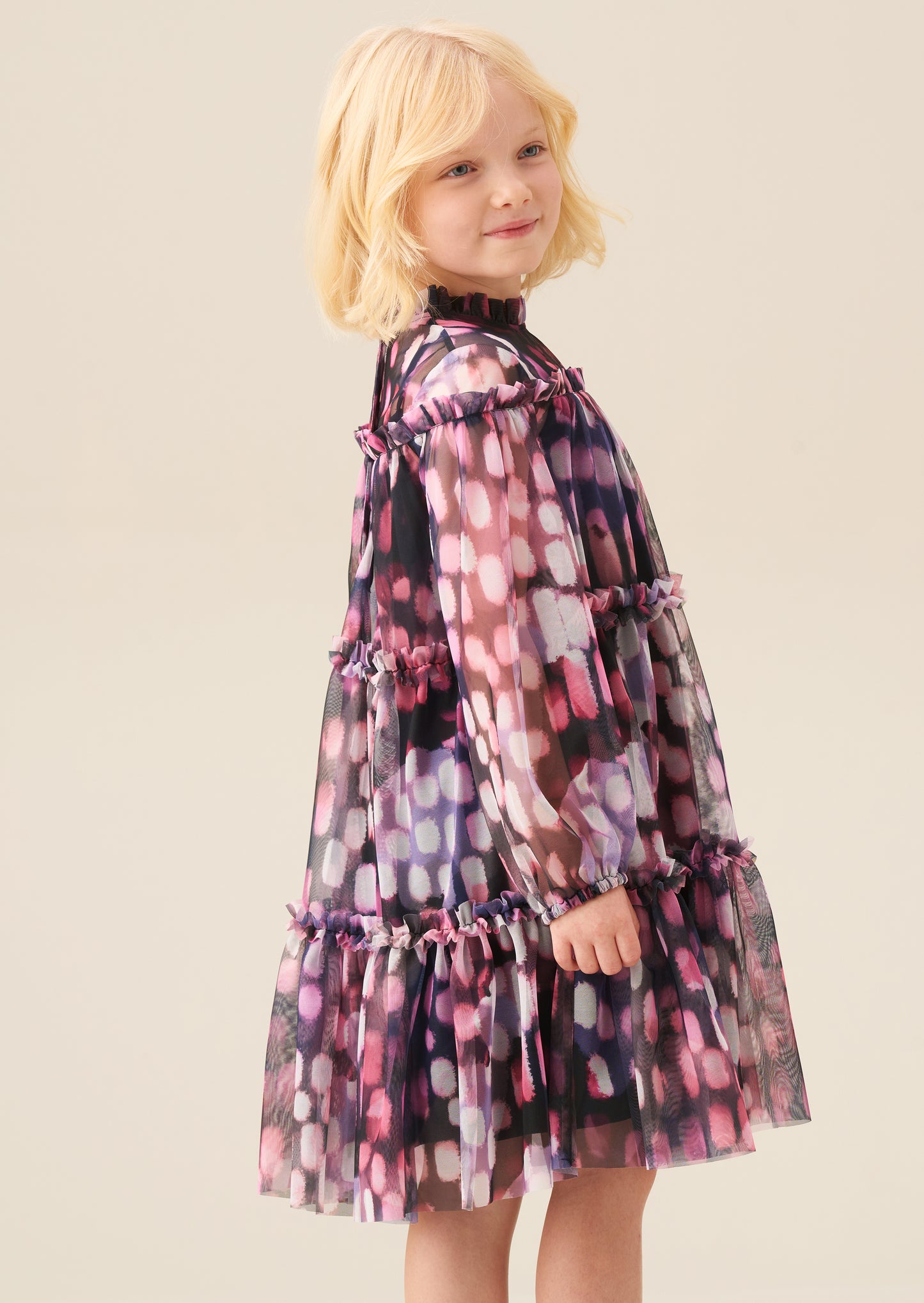 Cara Printed Swing Mesh Dress