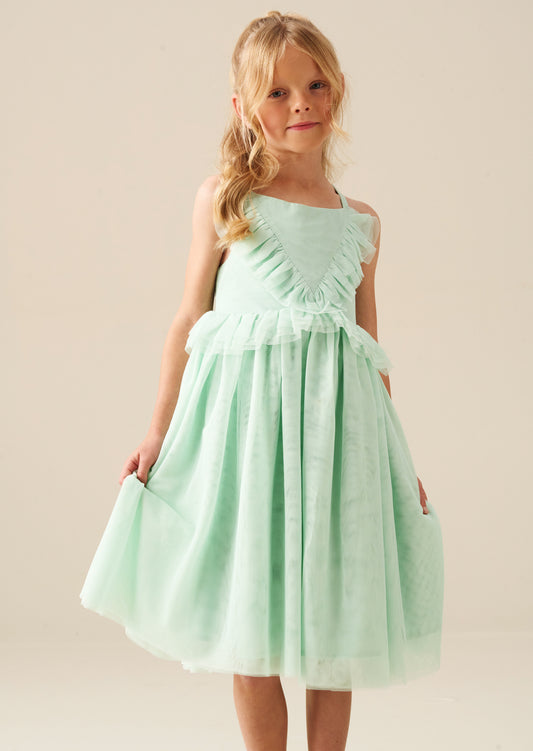 Liliah Mesh Frill Dress