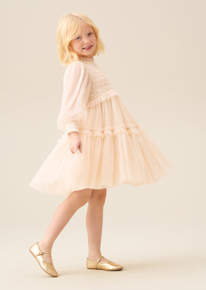 Willow Ivory Balloon Sleeve Boho Dress