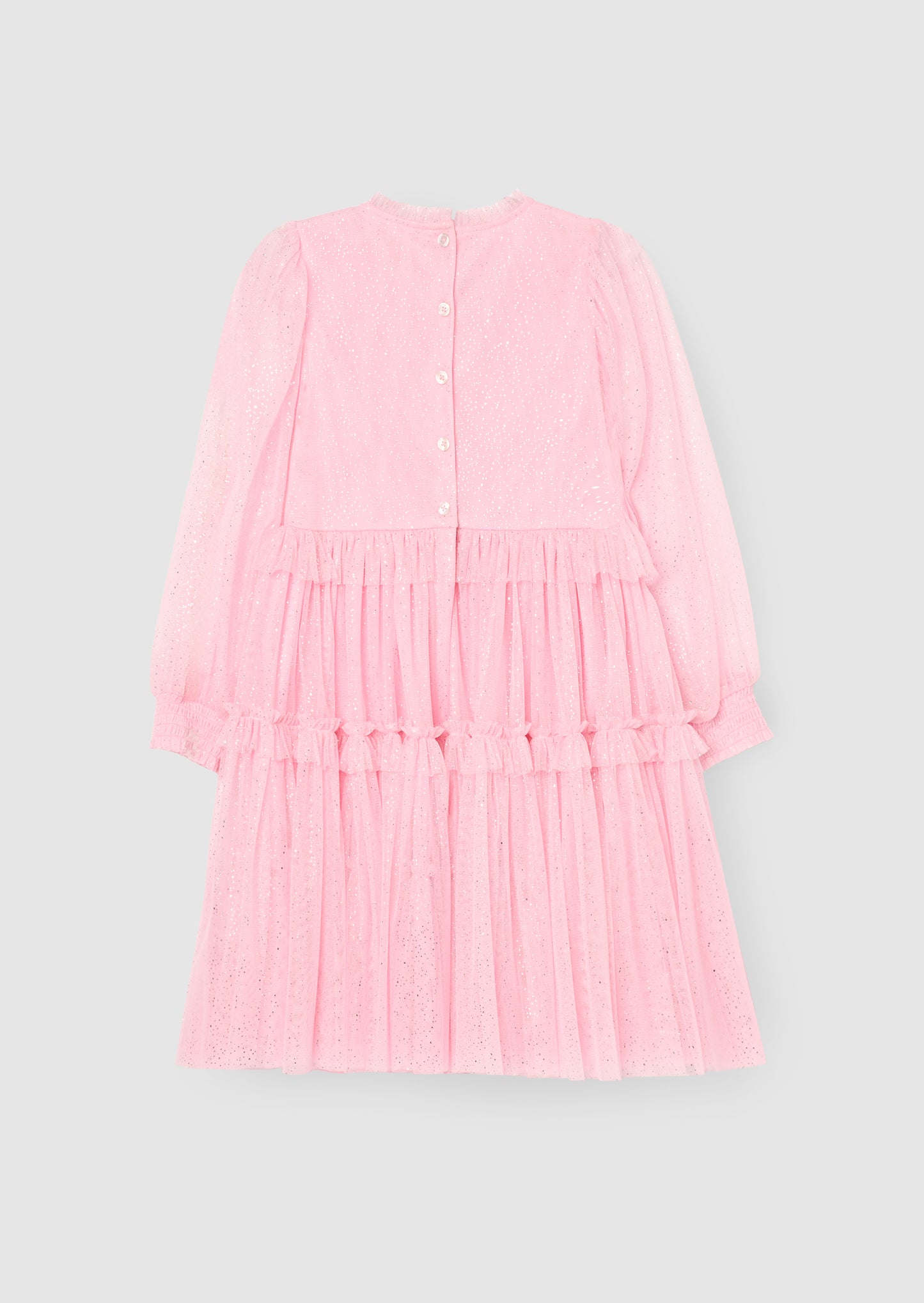 Willow Pink Balloon Sleeve Boho Dress