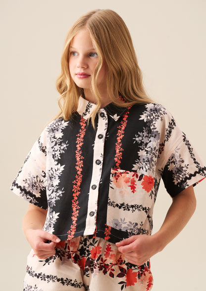 Brooke Print Linen Shirt