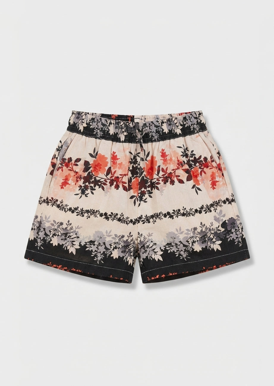 Brooke Print Linen Shorts