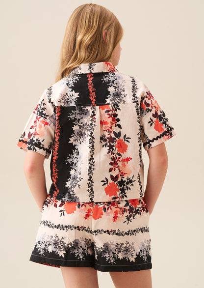 Brooke Print Linen Shorts