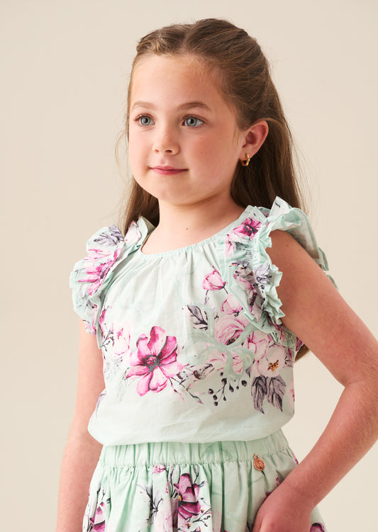 Nina Ruffle Shell Top