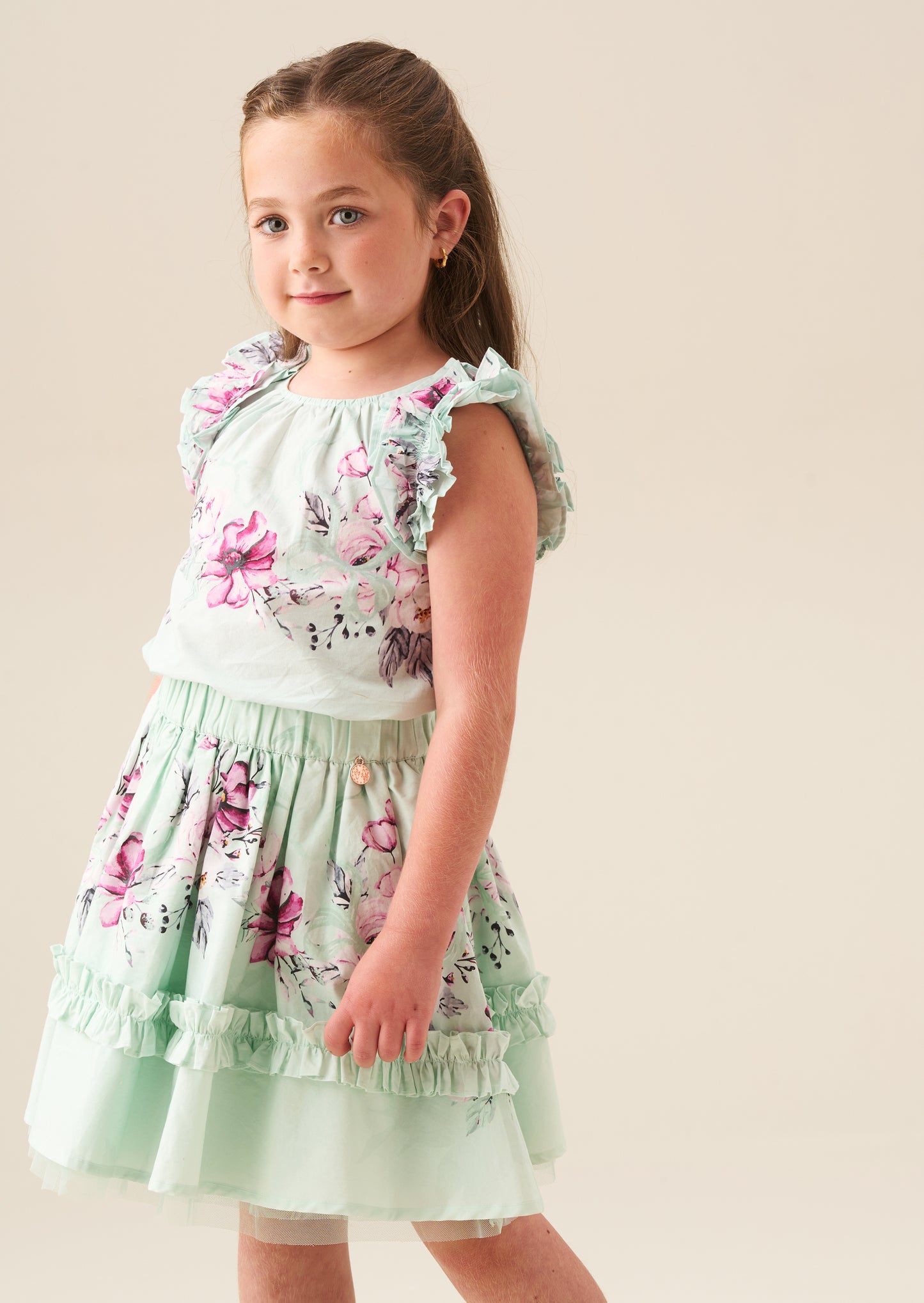 Nina Ruffle Shell Top