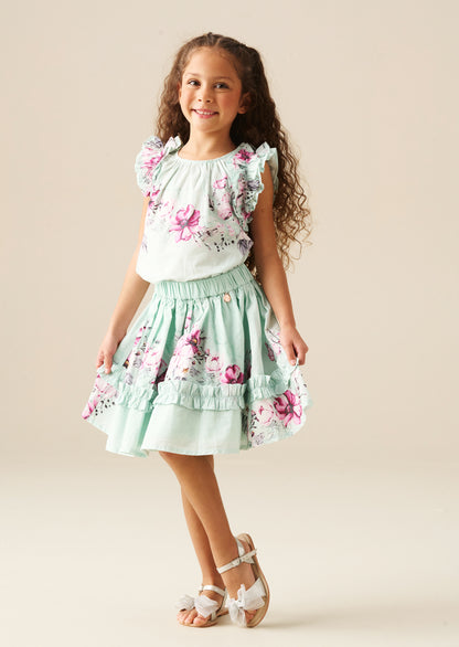 Nina Ruffle Hem Skirt