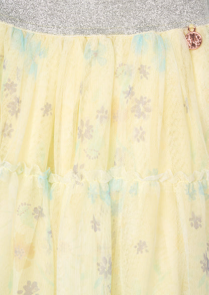 Mae Floral Print Mesh Skirt