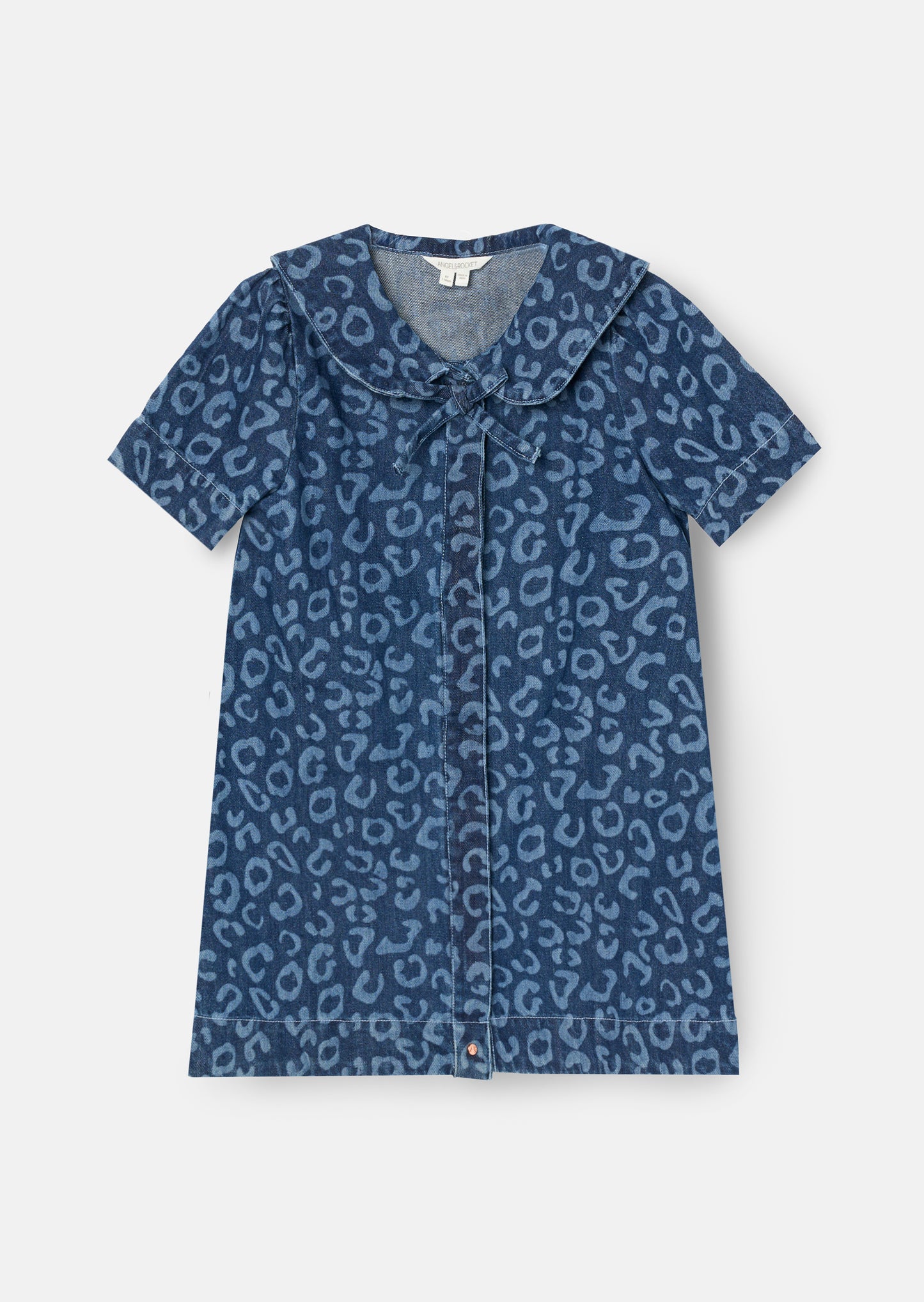 Saoirse Leopard Denim Collared Dress