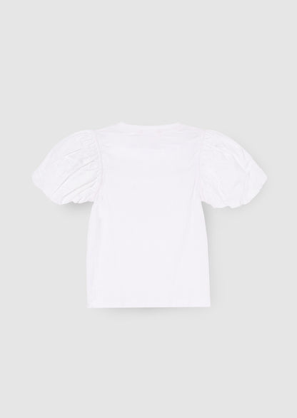 Eve Ruffle Heart Puff Sleeve Tee