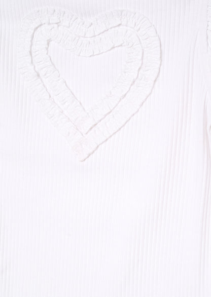 Eve Ruffle Heart Puff Sleeve Tee