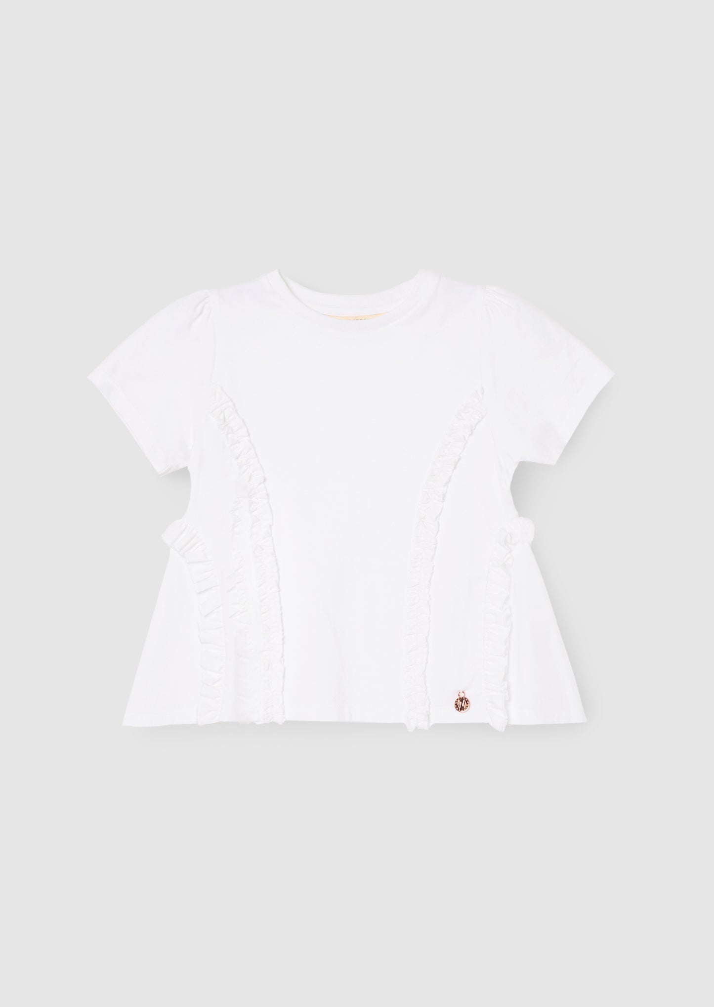 Pippa Woven Peplum Ruffle T Shirt