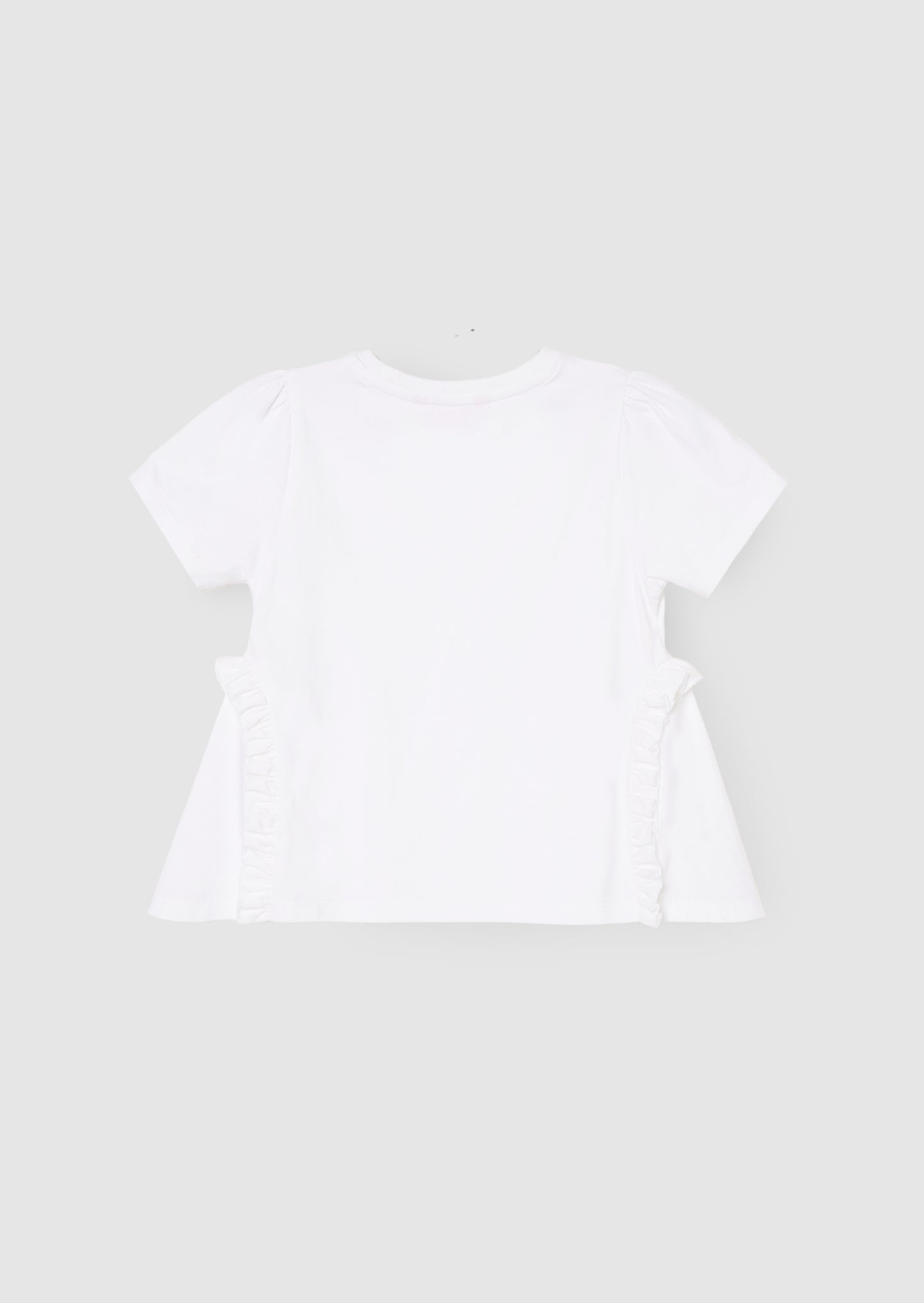 Pippa Woven Peplum Ruffle T Shirt