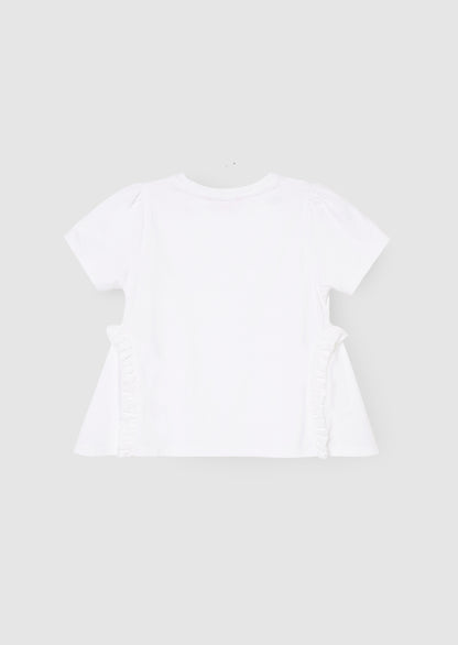 Pippa Woven Peplum Ruffle T Shirt