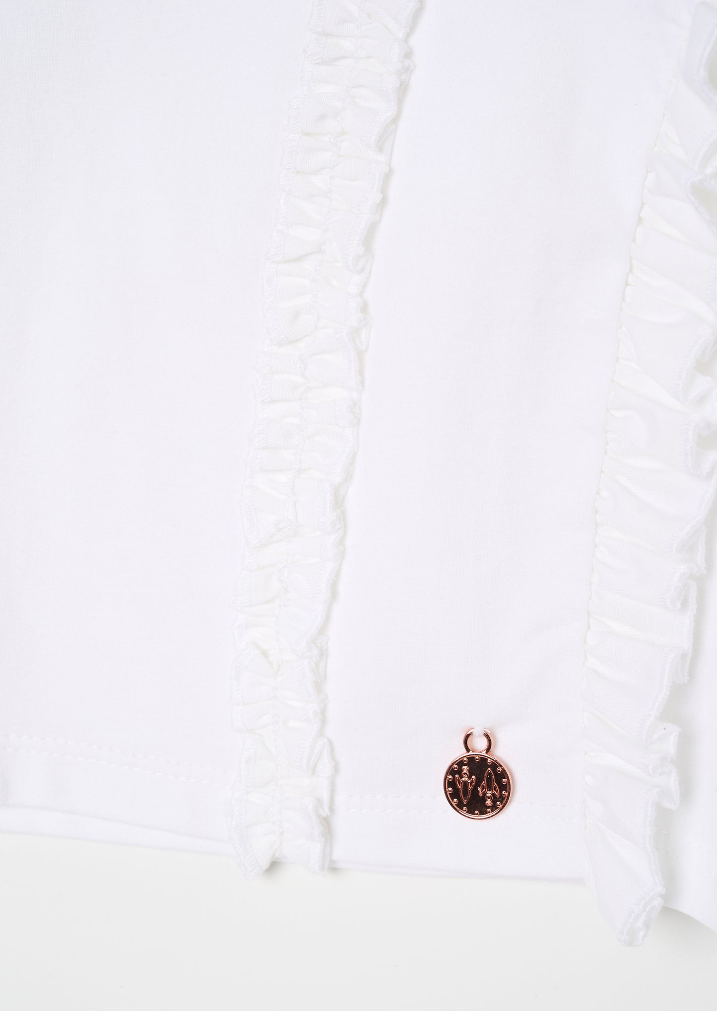 Pippa Woven Peplum Ruffle T Shirt