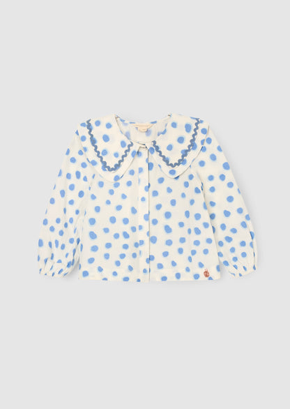 Leonie Double Collar Spot Blouse