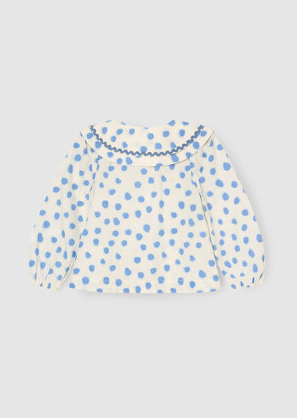 Leonie Double Collar Spot Blouse