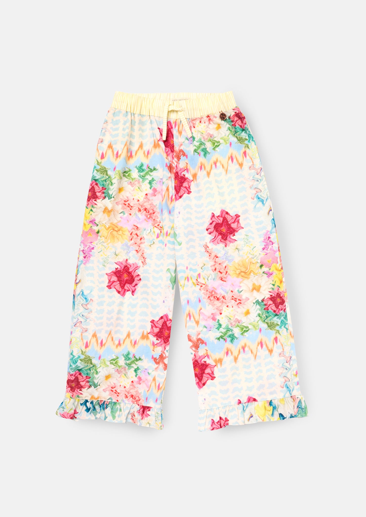 Orla Multi Print Frill Hem Trousers