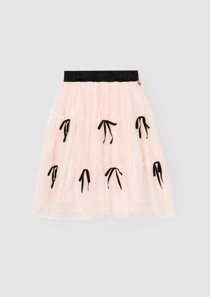 Lyla Bow Mesh Skirt