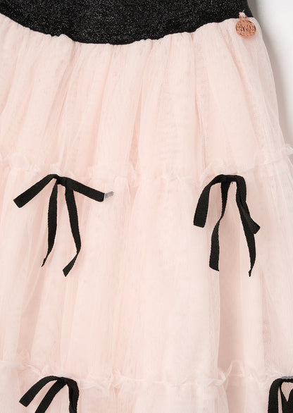 Lyla Bow Mesh Skirt