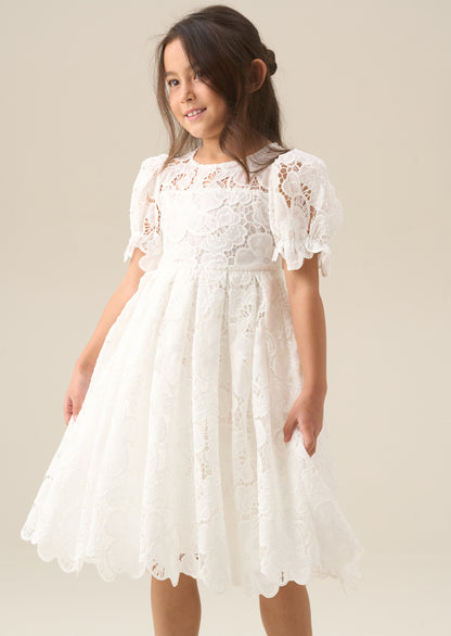 Maeva White Lace Dress