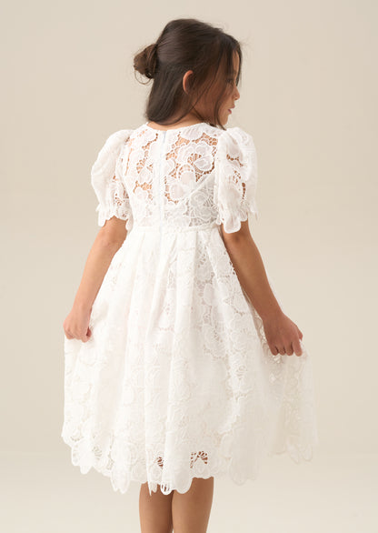 Maeva White Lace Dress