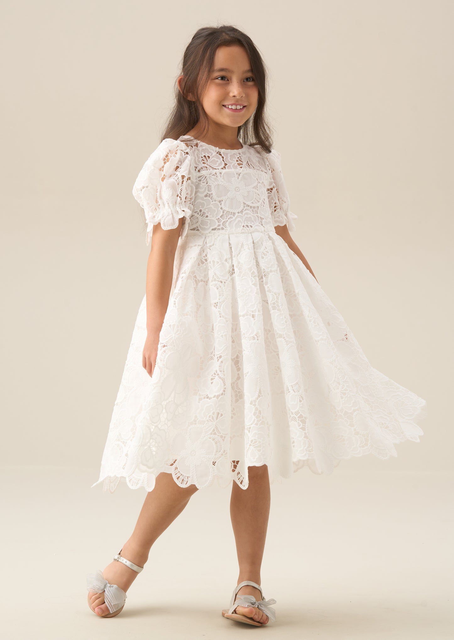 Maeva White Lace Dress