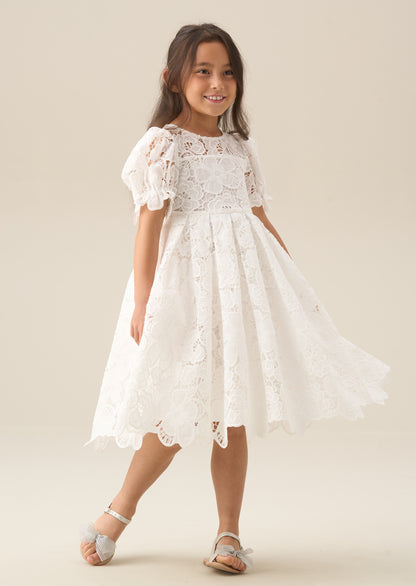 Maeva White Lace Dress