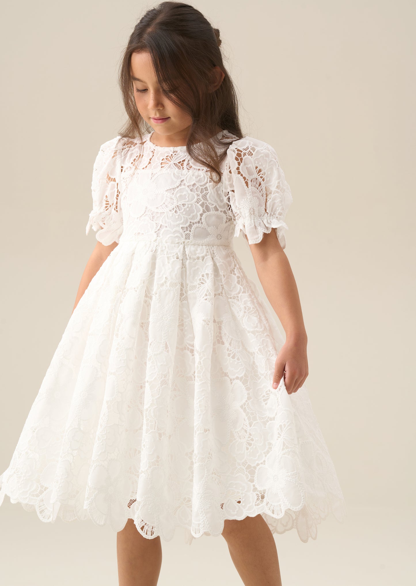 Maeva White Lace Dress