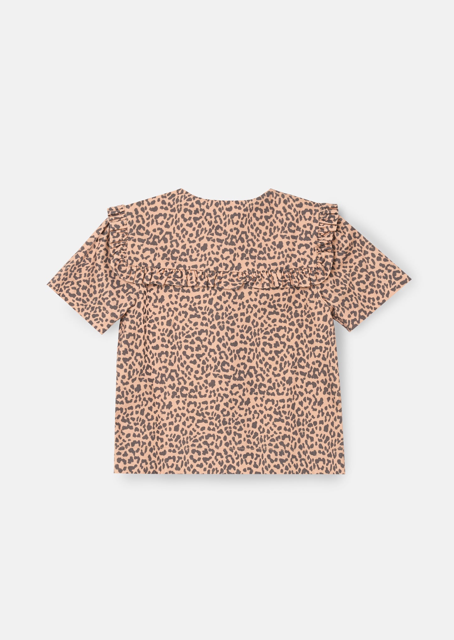Erika Leopard Collared Tie Blouse