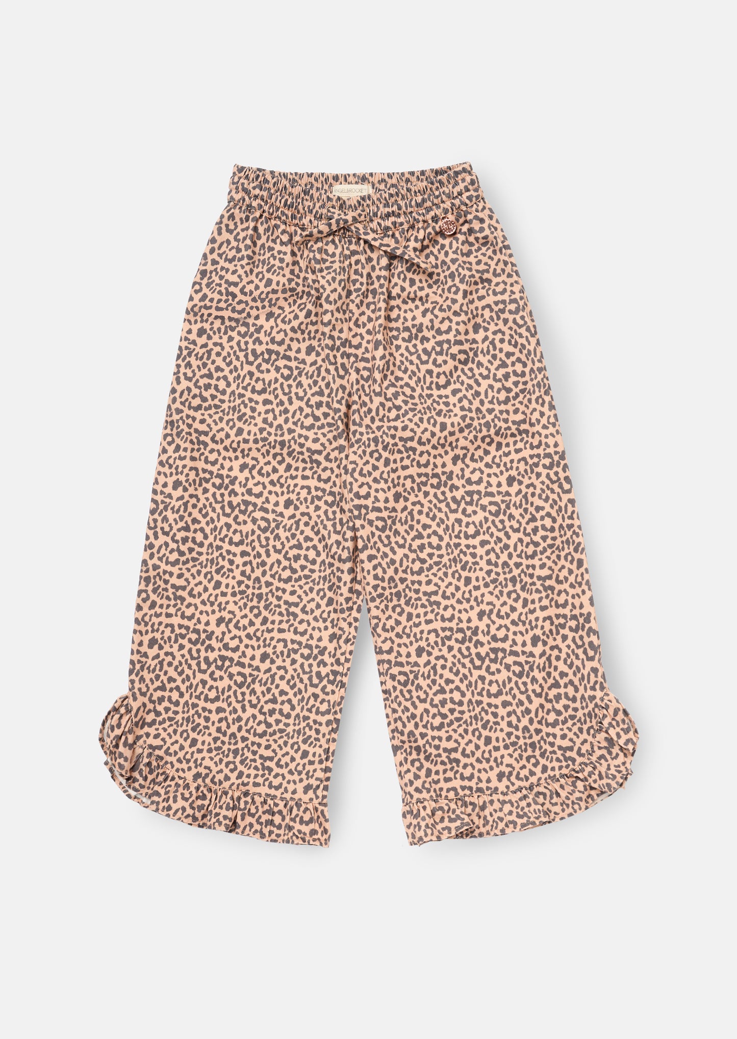 Erika Leopard Frill Hem Trousers