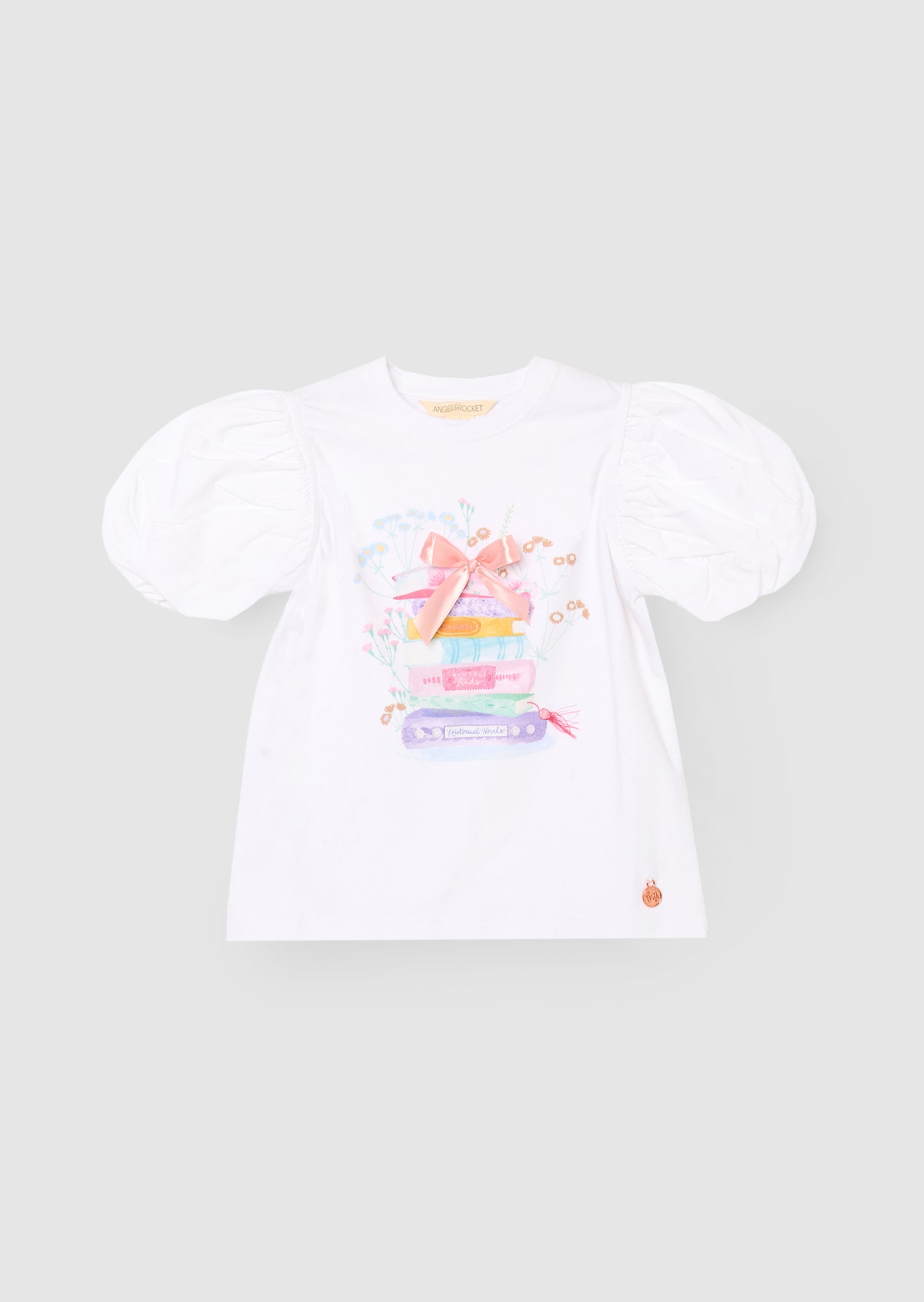 Ellen Placement Print Puff Sleeve T Shirt