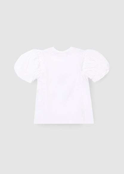 Ellen Placement Print Puff Sleeve T Shirt