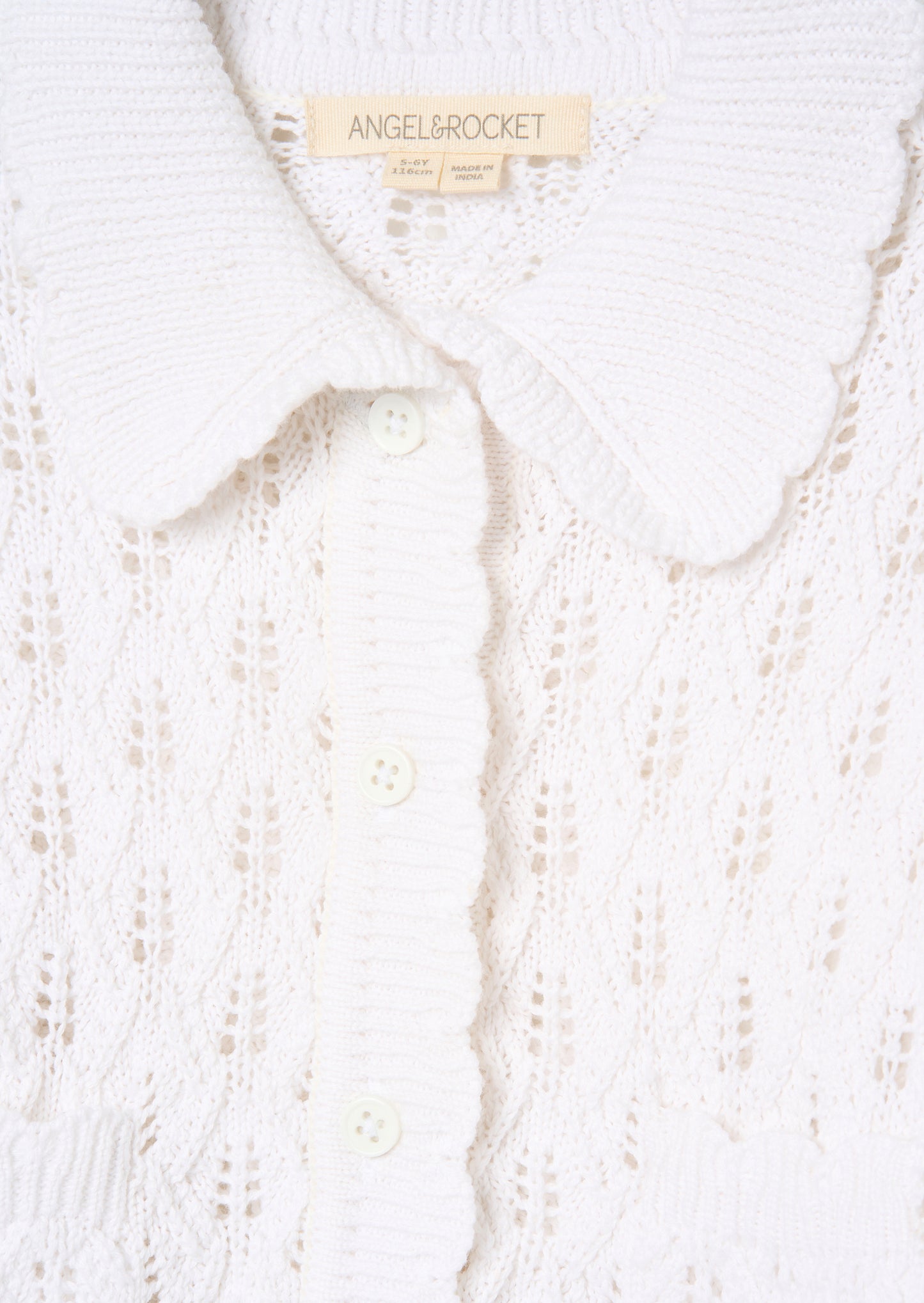 Jessica Collar Crochet Knit Cardigan