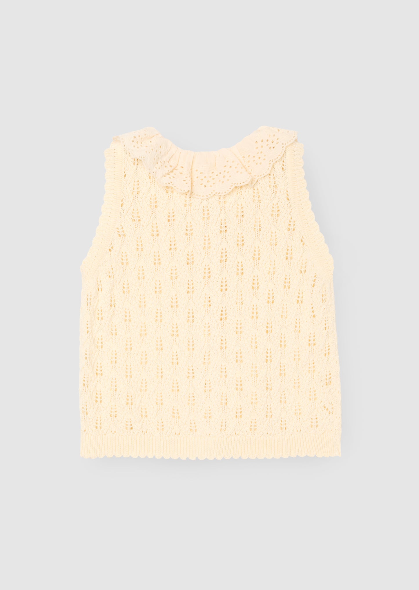 Indie Lace Collar Crochet Knit Cardi