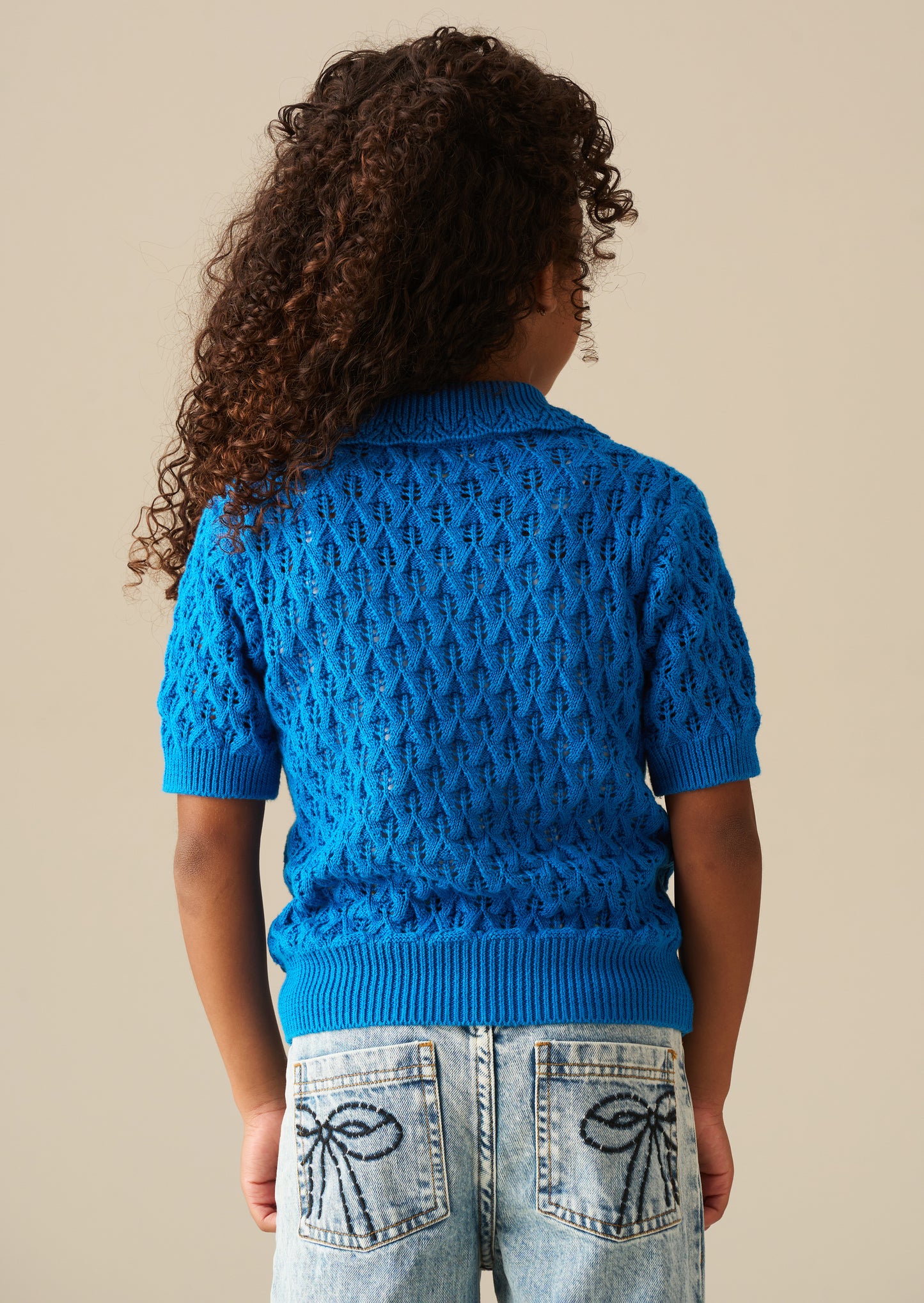Immy Frill Collar Crochet Knit Jumper