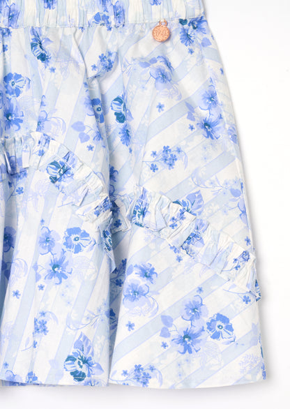 Pia Floral Ruffle Detail Skirt