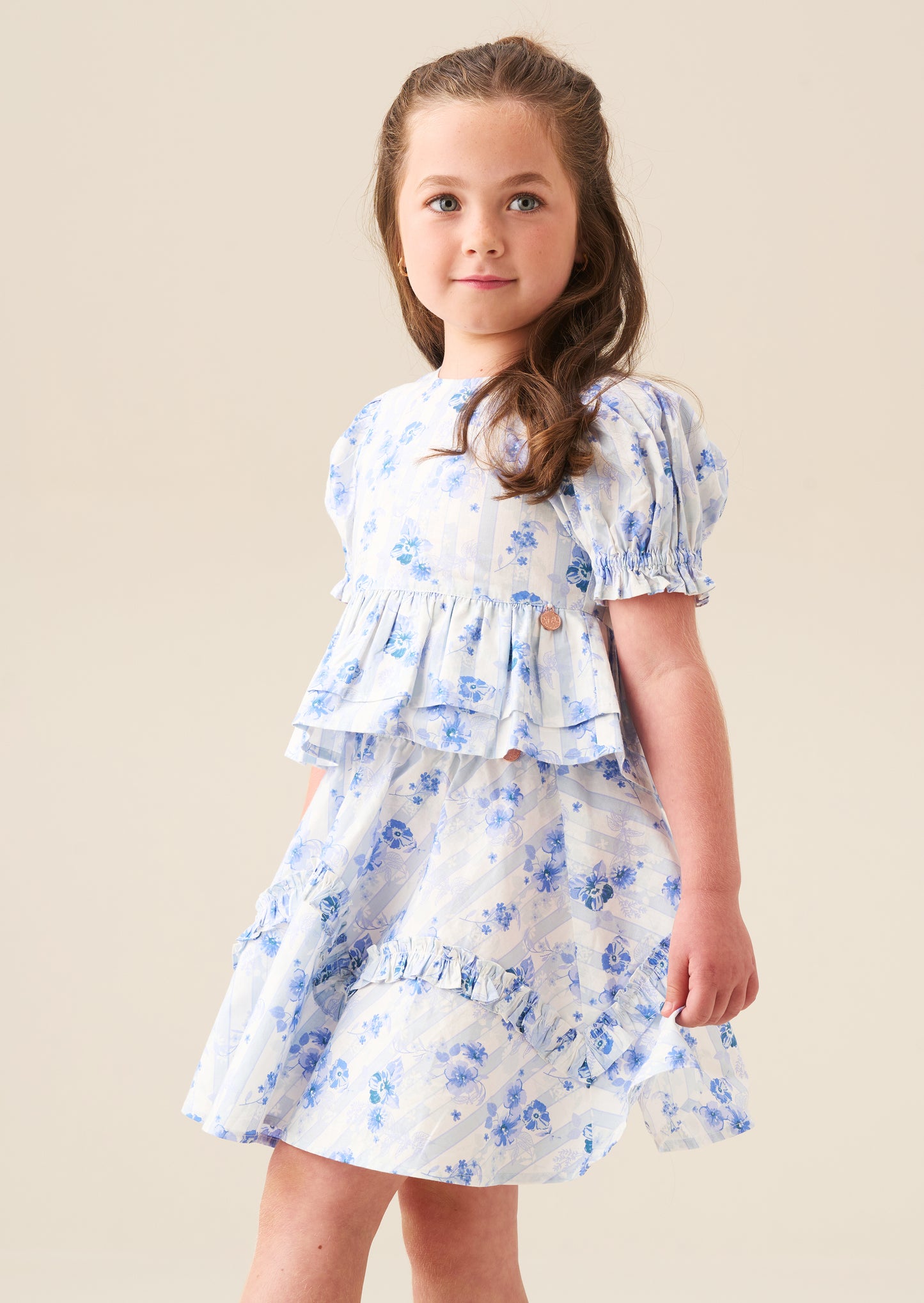 Pia Floral Ruffle Detail Skirt