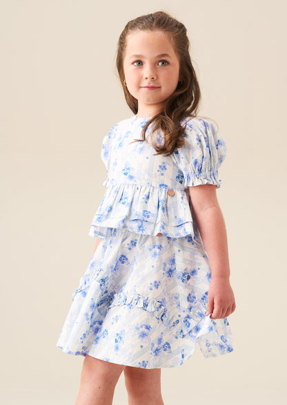 Pia Floral Ruffle Detail Skirt
