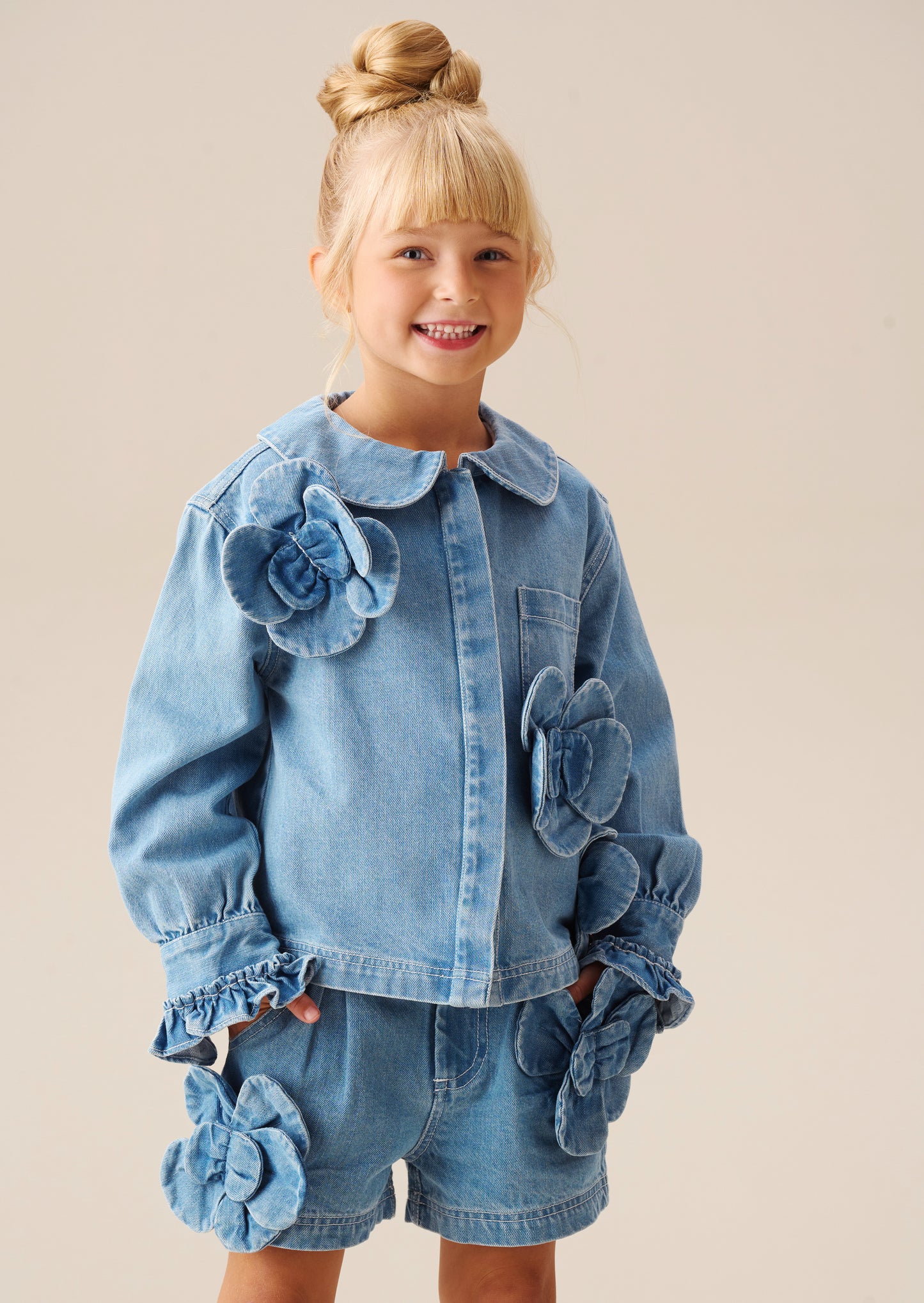 Eden 3D Flower Denim Shirt