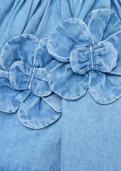 Eden 3D Flower Denim Skirt