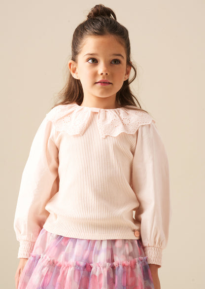 Elise Bow Collar Top