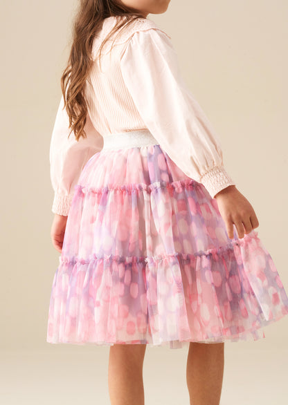 Cara Printed Mesh Skirt