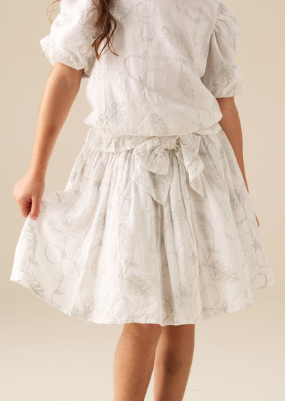 Dalhia Floral Embroidered Skirt